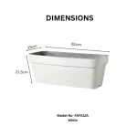 Stone Textured Rectangular Plastic Planter - Image 2