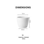 Minimalist Mini Tapered Round Planter White - Image 2