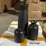 Aural Harmony Carbon Stone Table Vase Set - Image 3