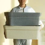 Stone Textured Rectangular Plastic Planter - Image 14