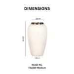 Ivory Whisper Table Vase 3pc Set - Image 3