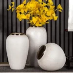 Ivory Whisper Table Vase 3pc Set