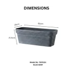 Stone Textured Rectangular Plastic Planter - Image 4