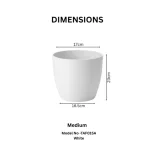 Minimalist Mini Tapered Round Planter White - Image 4