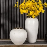 Ivory Whisper Table Vase 3pc Set - Image 7