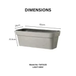 Stone Textured Rectangular Plastic Planter - Image 5