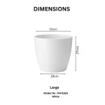 Minimalist Mini Tapered Round Planter White - Image 5