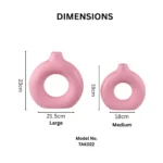 Halo Loop Blush Rose Table Vase Set - Image 2