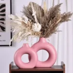 Halo Loop Blush Rose Table Vase Set