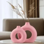 Halo Loop Blush Rose Table Vase Set - Image 6