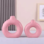 Halo Loop Blush Rose Table Vase Set - Image 3