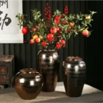 Smoked Onyx Table Vase 3pc Set