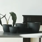 Minimalist Mini Tapered Round Plastic Planter Black - Image 6