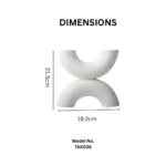 Ripple Rhythm Crescent White Table Vase - Image 2