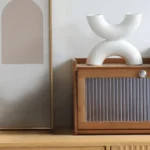 Ripple Rhythm Crescent White Table Vase - Image 3