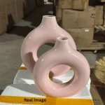 Halo Loop Blush Rose Table Vase Set - Image 3