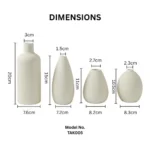 Fluid Harmony Beige Table Vase Set - Image 2