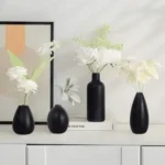 Fluid Harmony Black Table Vase Set - Image 4