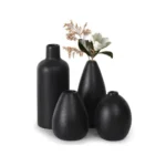 Fluid Harmony Black Table Vase Set - Image 3