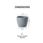 Minimalist Mini Tapered Round Plastic Planter Blue Gray - Image 2