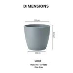 Minimalist Mini Tapered Round Plastic Planter Blue Gray - Image 5