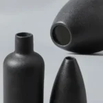 Fluid Harmony Black Table Vase Set - Image 8
