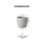 Minimalist Mini Tapered Round Plastic Planter Light Gray - Image 2
