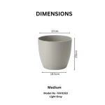 Minimalist Mini Tapered Round Plastic Planter Light Gray - Image 4