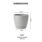 Minimalist Mini Tapered Round Plastic Planter Light Gray - Image 5