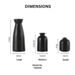 Aural Harmony Carbon Stone Table Vase Set - Image 2
