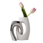 Infinity Mirror Chrome Table Vase - Image 4