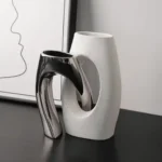 Infinity Mirror Chrome Table Vase - Image 3