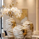 Gilded Ripple Table Vase