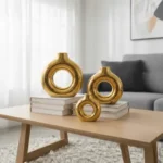 Sculpt Loop Royal Gold Table Vase Set