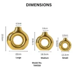 Sculpt Loop Royal Gold Table Vase Set - Image 2