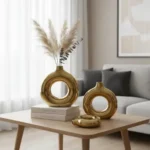 Sculpt Loop Royal Gold Table Vase Set - Image 4