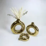 Sculpt Loop Royal Gold Table Vase Set - Image 3