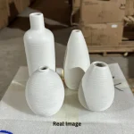 Fluid Harmony White Table Vase Set - Image 3