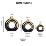 Sculpt Loop Onyx Black Table Vase Set - Image 2