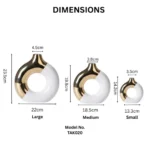 Sculpt Loop Ivory Mist Table Vase Set - Image 2