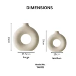 Halo Loop Ivory Cloud Table Vase Set - Image 2