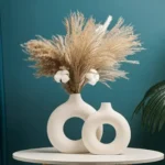 Halo Loop Ivory Cloud Table Vase Set