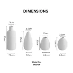 Fluid Harmony White Table Vase Set - Image 2