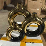 Sculpt Loop Onyx Black Table Vase Set - Image 3