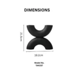 Ripple Rhythm Crescent Black Table Vase - Image 2