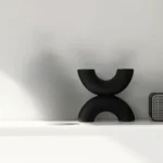 Ripple Rhythm Crescent Black Table Vase - Image 5