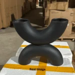 Ripple Rhythm Crescent Black Table Vase - Image 3