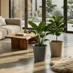 Stone Textured Tall Round Planter Medium - Image 6