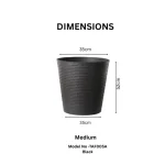 Stone Textured Tall Round Planter Medium - Image 3