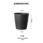Stone Textured Tall Round Planter Large - Image 2